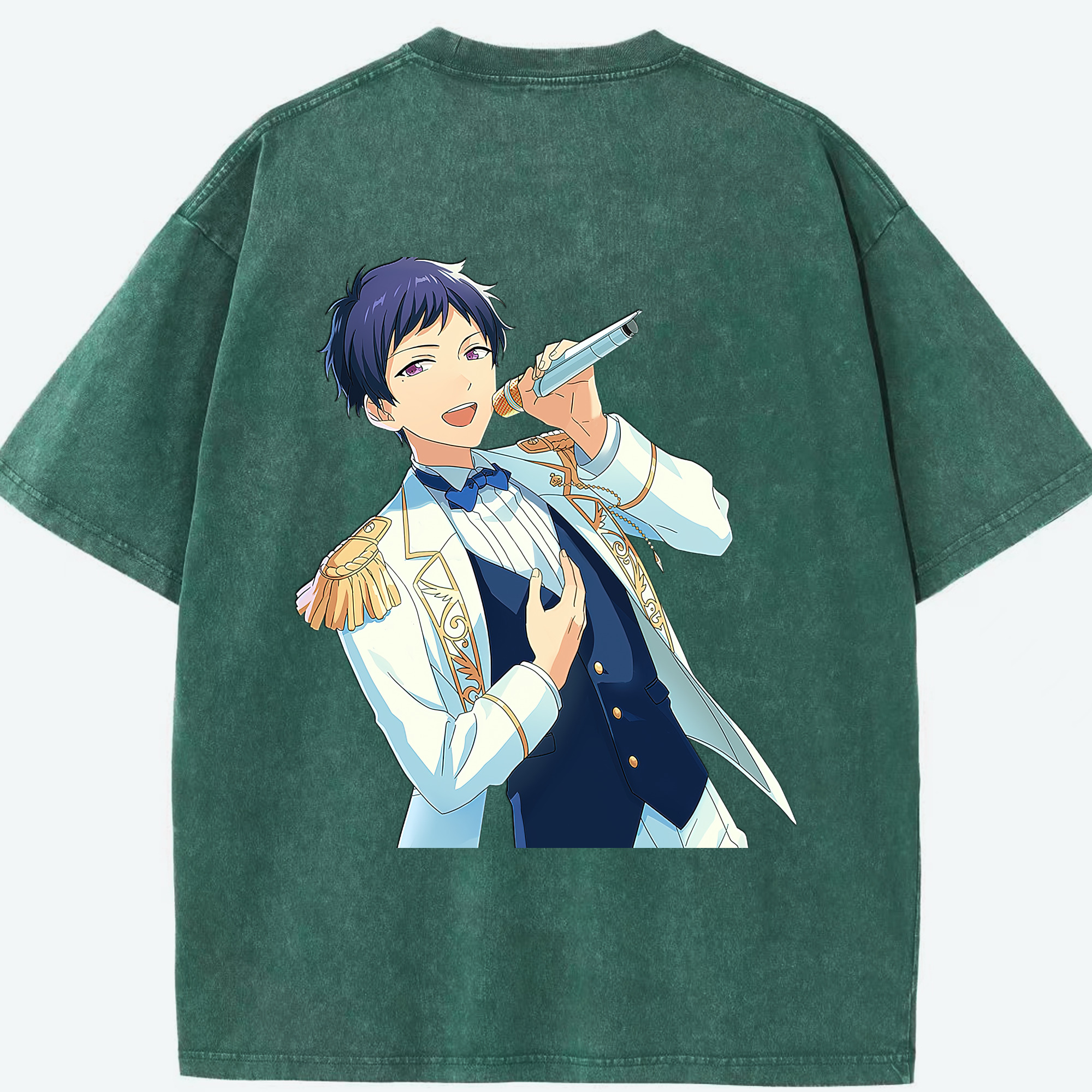 （画像用） あんさんぶるスターズ! Ensemble Stars 綿100% ヴィンテージ風 半袖Tシャツ（背面プリント）